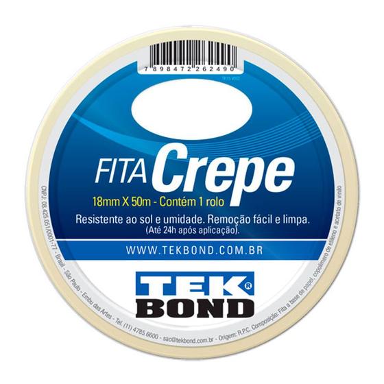 Imagem de Fita Crepe Tekbond 18mm X 50m