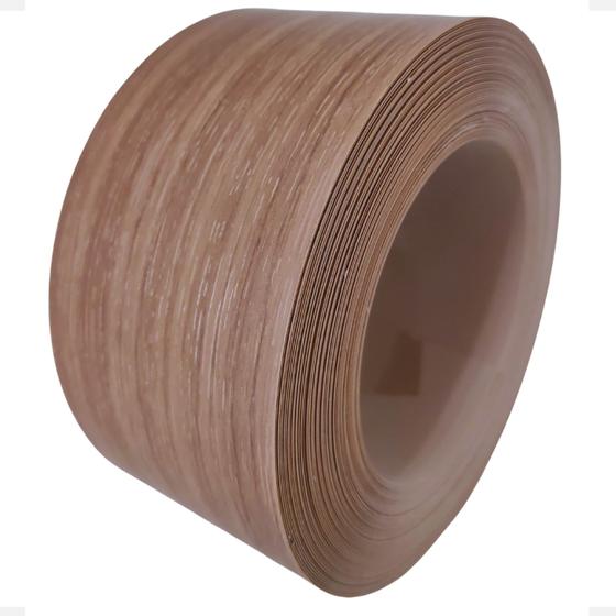 Imagem de Fita De Borda Pvc Para Mdf Madeirado Nogueira Florida 64mm X 20m Rehau Duratex Acabamento