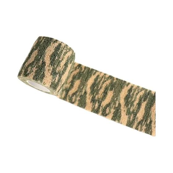 Imagem de Fita de Camuflagem Militar Autoadesiva (5cm x 4,5m) - Ideal para Caça e Acampamento