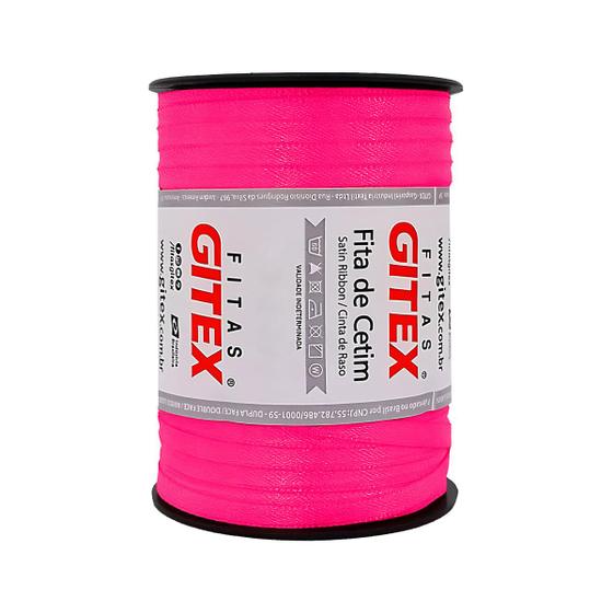 Imagem de Fita de Cetim 00 7mm x 100 Metros Simples Face Diversas Cores