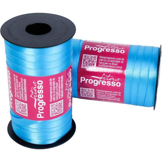 Imagem de Fita de Cetim 07MM 100M Azul Turqueza