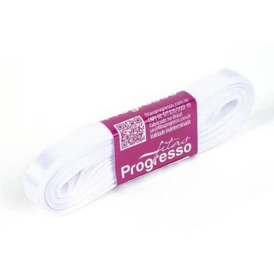 Imagem de Fita De Cetim Cf002 10Mmx10M Branco 201 Progresso