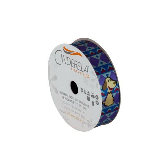 Imagem de Fita de Cetim Cinderela Estampada Pet 20mm C/10 Metros