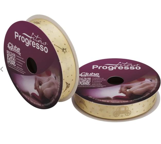 Imagem de Fita de Cetim Dourada 15 mm COR 394 Princesas 10 mts Fitas Progresso - Inspire sua Festa Loja