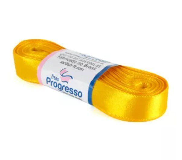 Imagem de Fita de Cetim Progresso 15mm nº3 - 10m Cor 038 Amarelo Ouro - 01 unidade