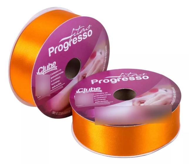 Imagem de Fita De Cetim Progresso 38mm Rolo 50 Metros Várias Cores