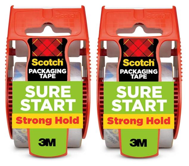 Imagem de Fita de Embalagem Scotch Sure Start Clear - 48mm x 20m com Dispensador