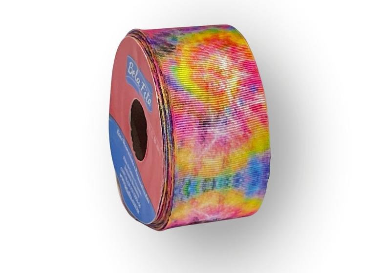 Imagem de Fita De Gorgurão Estampada 38mm Bela Fita Nº9 - Tie Dye 214