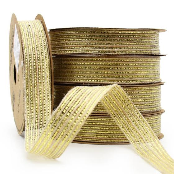 Imagem de Fita de Juta com Lurex JL005 com 10 Metros - 20mm