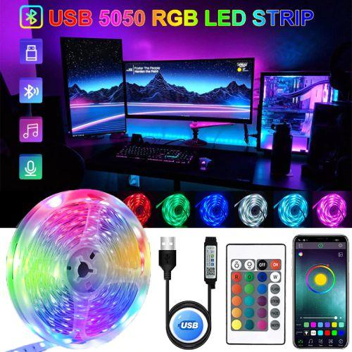 Imagem de Fita de LED 5v USB 5050smd Rgb C/ Controle Remoto e Bluetooth GD7000163-05