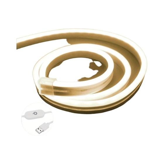 Fita de LED Neon com Sensor de Toque - Ajustável, USB 5V, Flexível e à Prova d'Água Menor preço em Fita de LED Neon com Sensor de Toque - Ajustável, USB 5V, Flexível e à Prova d'Água