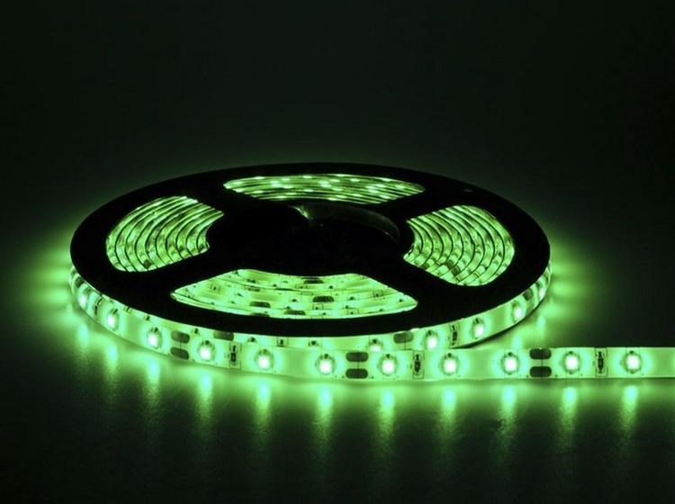 Imagem de Fita de LED VERDE 3528 IP65 com SILICONE à prova d'água + CONECTOR P4 (ROLO 5 M)