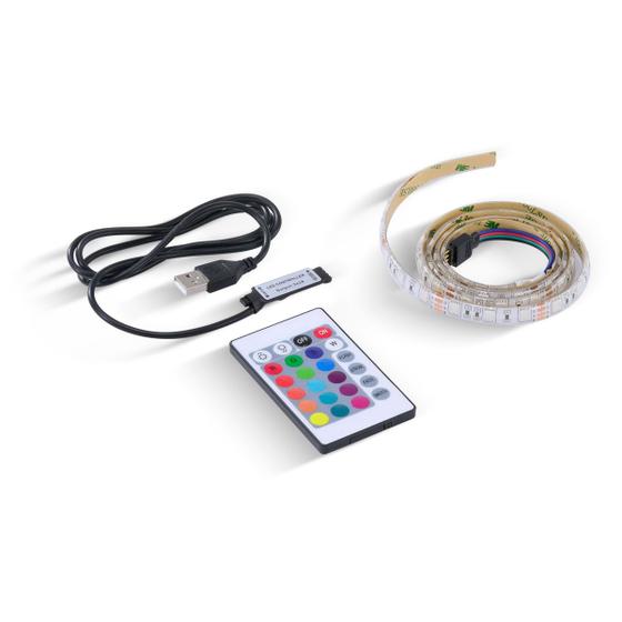Imagem de Fita de LED VX Gaming RGB com Controlador Conexao USB 60 Pontos de LED 1 Metro - LRU1