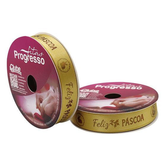 Imagem de Fita Decorativa - Feliz Pascoa - Cor 410 - 10mx15mm - 1 UN - Progresso - Rizzo