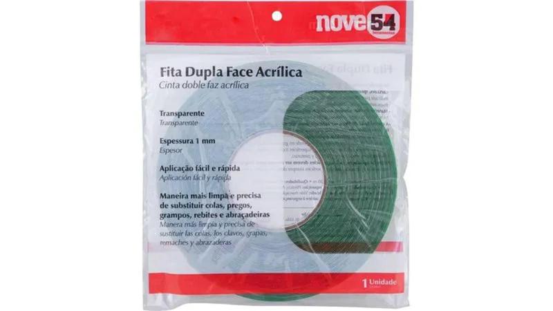 Imagem de Fita Dupla Face 19mm 2 Metros Acrílica - 03 Unid - Nove54