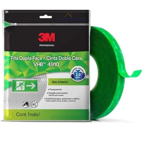 Fita Dupla Face 3m Extra Forte 2kg Uso Interno 20m X 12mm - Fita Dupla ...