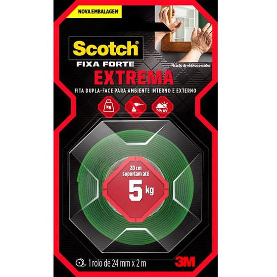 Fita Dupla Face 3M EXTRA Forte 5KG Fixa Quadros Espelhos Menor preço em Fita Dupla Face 3M EXTRA Forte 5KG Fixa Quadros Espelhos