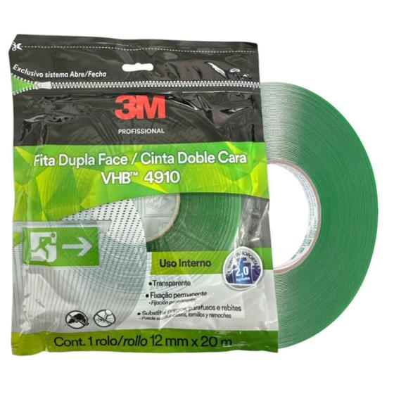 Imagem de Fita Dupla Face 3M Fixa Forte VHB 4910 12mm X 20m