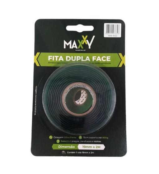 Imagem de Fita dupla face acrílica 19mm x 2m Maxxy