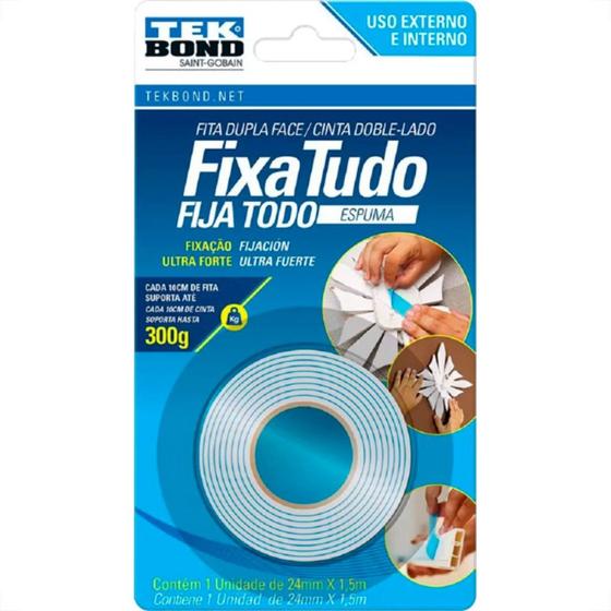 Imagem de Fita Dupla Face Esp.Tek Bond 24X1,5M