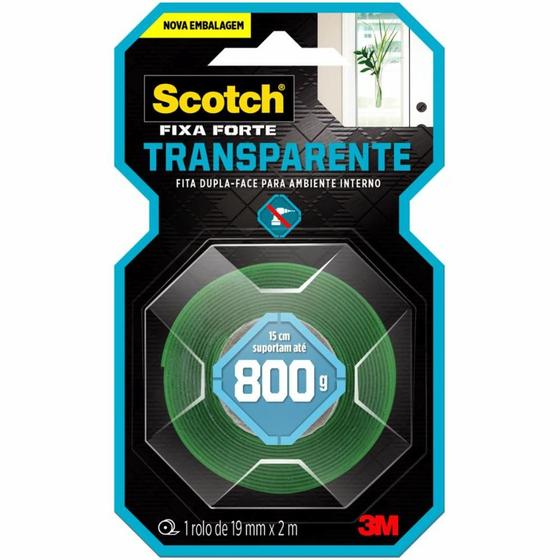 Imagem de Fita Dupla Face Fixa Forte 19 mm x 2 m - 800g - Scotch - 3M -