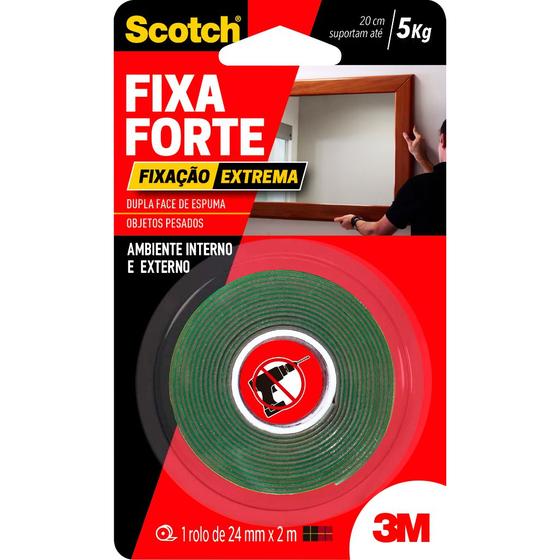 Imagem de Fita Dupla Face Fixa Forte 24 mm x 2 metros - 3M