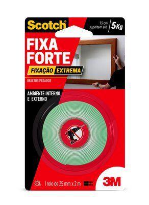 Imagem de Fita Dupla Face Fixa Forte Extreme 25mmx2m Transparente Scotch 3m