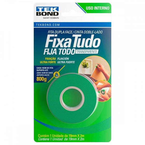 Imagem de Fita Dupla Face Tekbond Acrilica Interna 19Mm X 2M