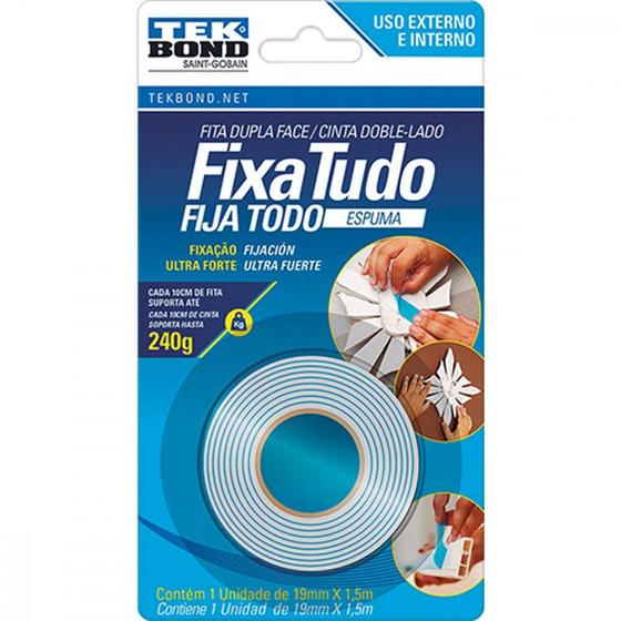 Imagem de Fita Dupla-Face Tekbond Espuma 19Mmx1,5