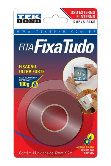 Imagem de Fita Dupla Face Transparente 12 mm x 02 m Tekbond - Atb