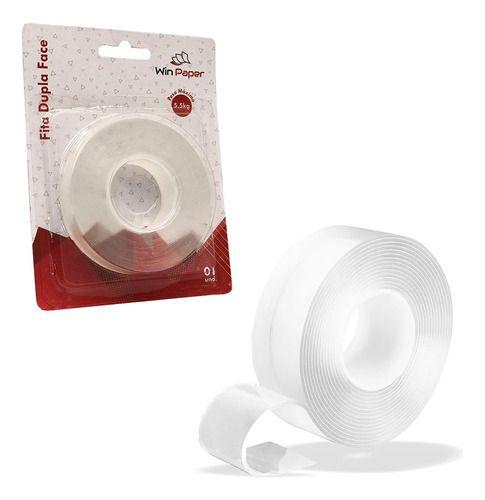 Imagem de Fita Dupla Face Transparente Extra Forte  18mm X 5m Máxima aderência e durabilidade