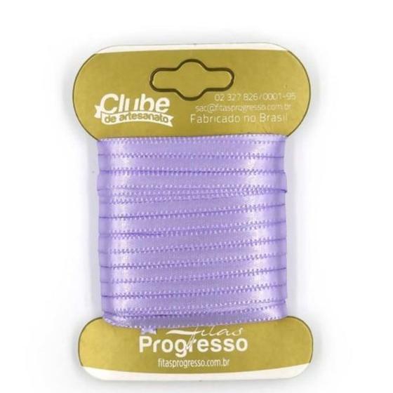 Imagem de Fita em Cetim - Cor 245 Lilas - 10 m x 4 mm - 1 unidade - Fitas Progresso - Rizzo