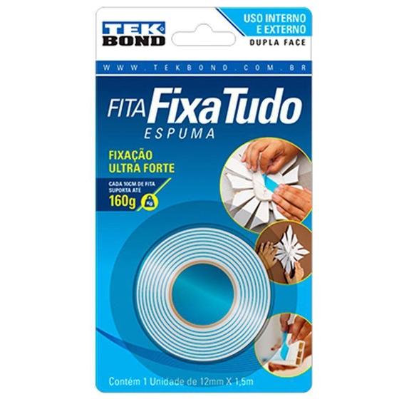 Imagem de Fita Espuma Dupla Face 12mm x 1,5m - Tek Bond