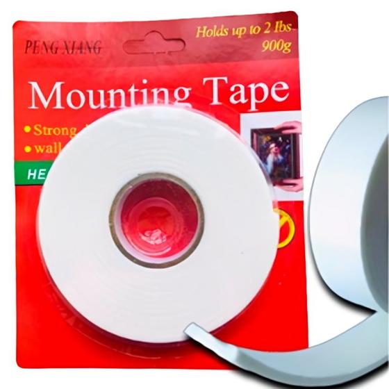 FITA ESPUMA DUPLA FACE TAPE 2,6mts e 5mts CONSTRUÇÃO CASA CONCERTOS FIXAÇÃO Menor preço em FITA ESPUMA DUPLA FACE TAPE 2,6mts e 5mts CONSTRUÇÃO CASA CONCERTOS FIXAÇÃO