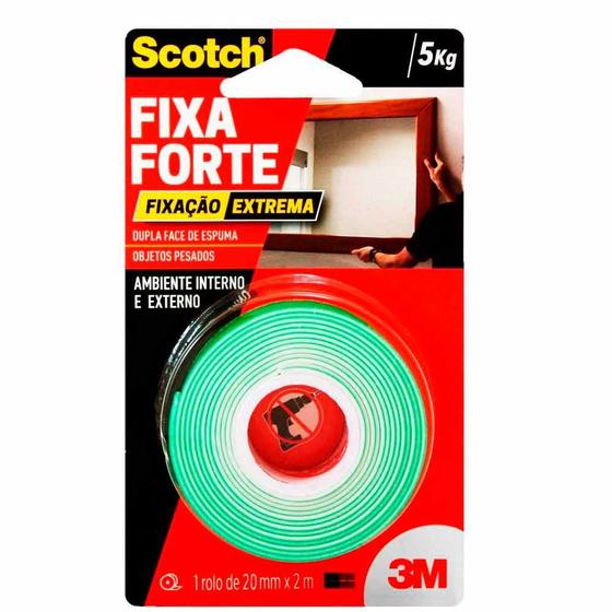 Imagem de Fita Fixa Forte Extrema Fixação Dupla Face Scotch 24mmx2m 3M