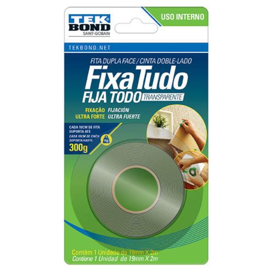 Imagem de FITA FIXA TUDO INTERNO 19mm X 2mts - 800grs VERDE  TEKBOND