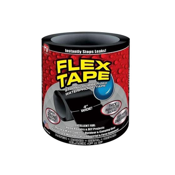 Imagem de Fita flex tape black 150cm para reparos e remendos em casa e campo