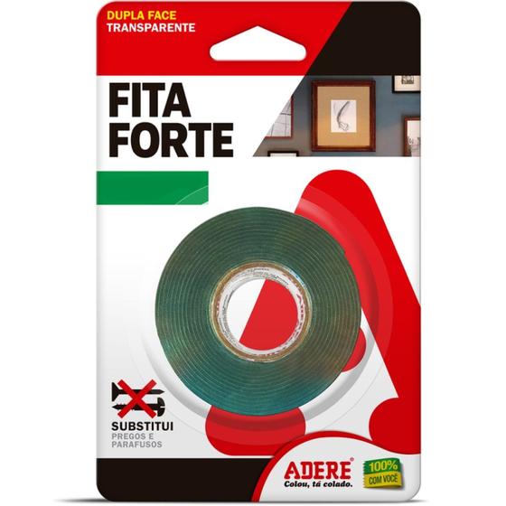 Imagem de Fita Forte Dupla Face Acrilica 12Mmx02M Transp. Adere