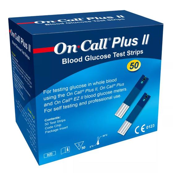 Imagem de Fita Glicemia Medição Glicose On Call Plus 2 C/50 Tiras
