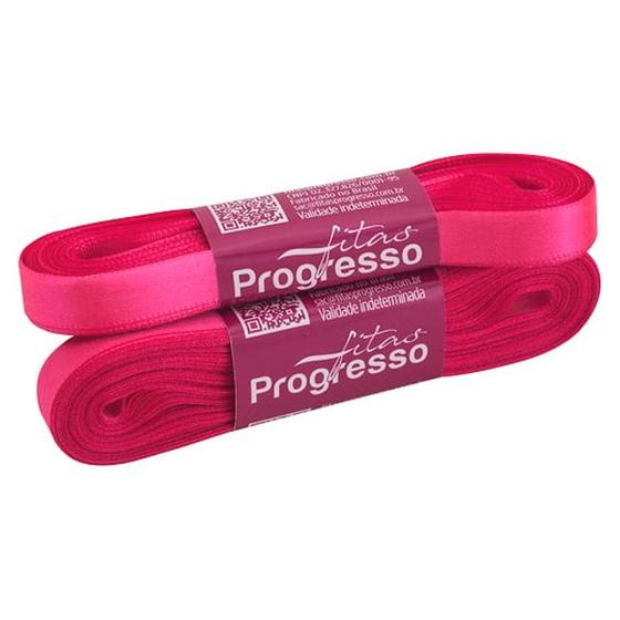 Imagem de Fita Gorgurão 11mm N2 - 10m Cor 279 Rosa Cítrico - 1 unidade - Fitas Progresso