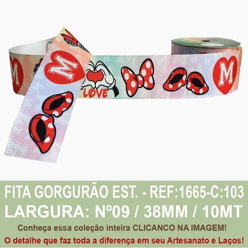 Imagem de Fita Gorgurão Estampado Sinimbu R:1665/38-C103-Minnie Love