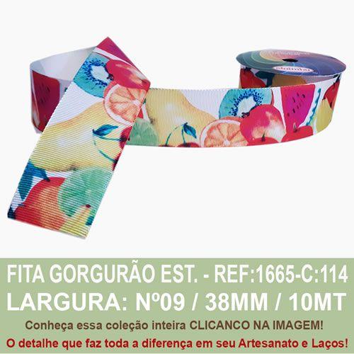 Imagem de Fita Gorgurão Estampado Sinimbu R:1665/38-C114-Frutas