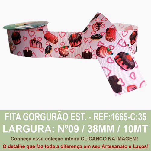 Imagem de Fita Gorgurão Estampado Sinimbu R:1665/38-C35-Doces