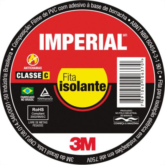 Fita Isol 3M Imperial 05 Mts - Kit C/10 Unidades Imagem de Fita Isol 3M Imperial 05 Mts - Kit C/10 Unidades