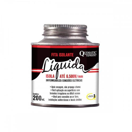 Imagem de Fita Isol. Liquida Preta Quimatic 200Ml