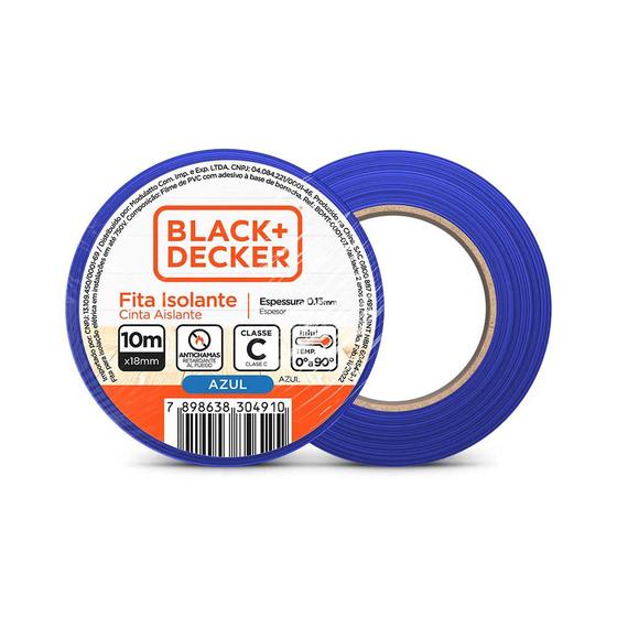 Imagem de Fita Isolante 10m x 18mm Azul Black+Decker BDMT-0001-07