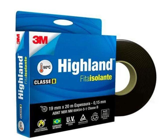 Imagem de Fita Isolante 3M Highland  19 mm x 20 m