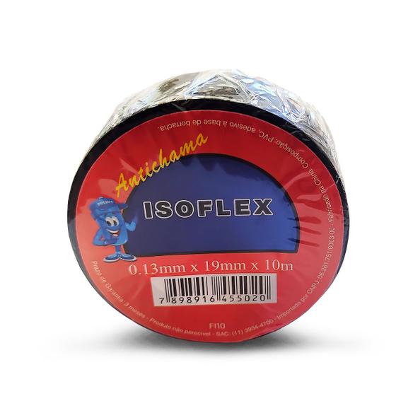Fita Isolante Anti Chama Isoflex 19mm X 10m C/ 50 Unidades Imagem de Fita Isolante Anti Chama Isoflex 19mm X 10m C/ 50 Unidades