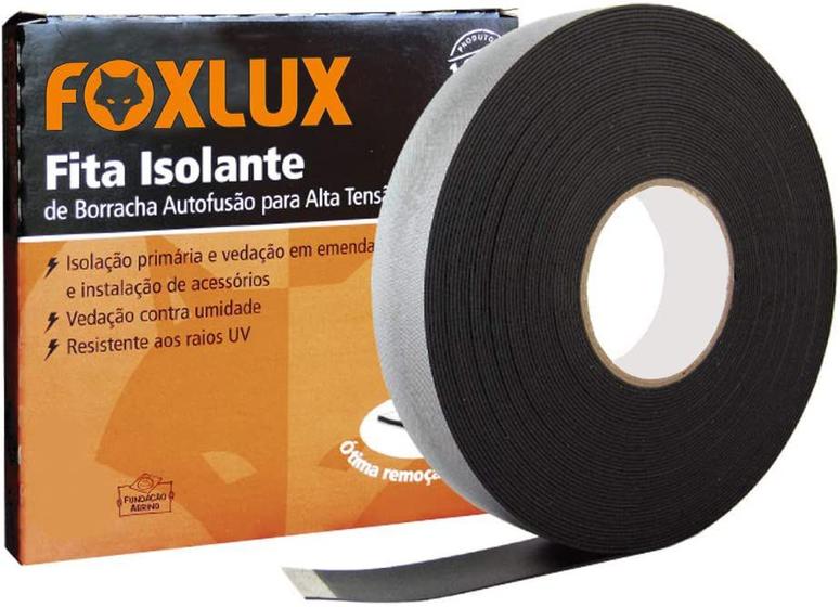 Imagem de Fita Isolante Auto Fusão 10m X 19mm Foxlux- P/ Alta tensão