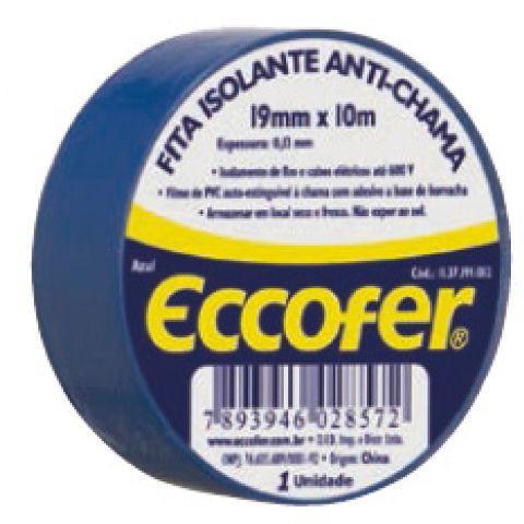 Imagem de Fita Isolante Azul 19mm x 10m - Eccofer